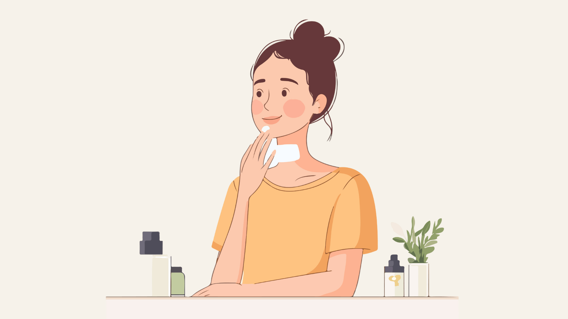 girl doing skin care